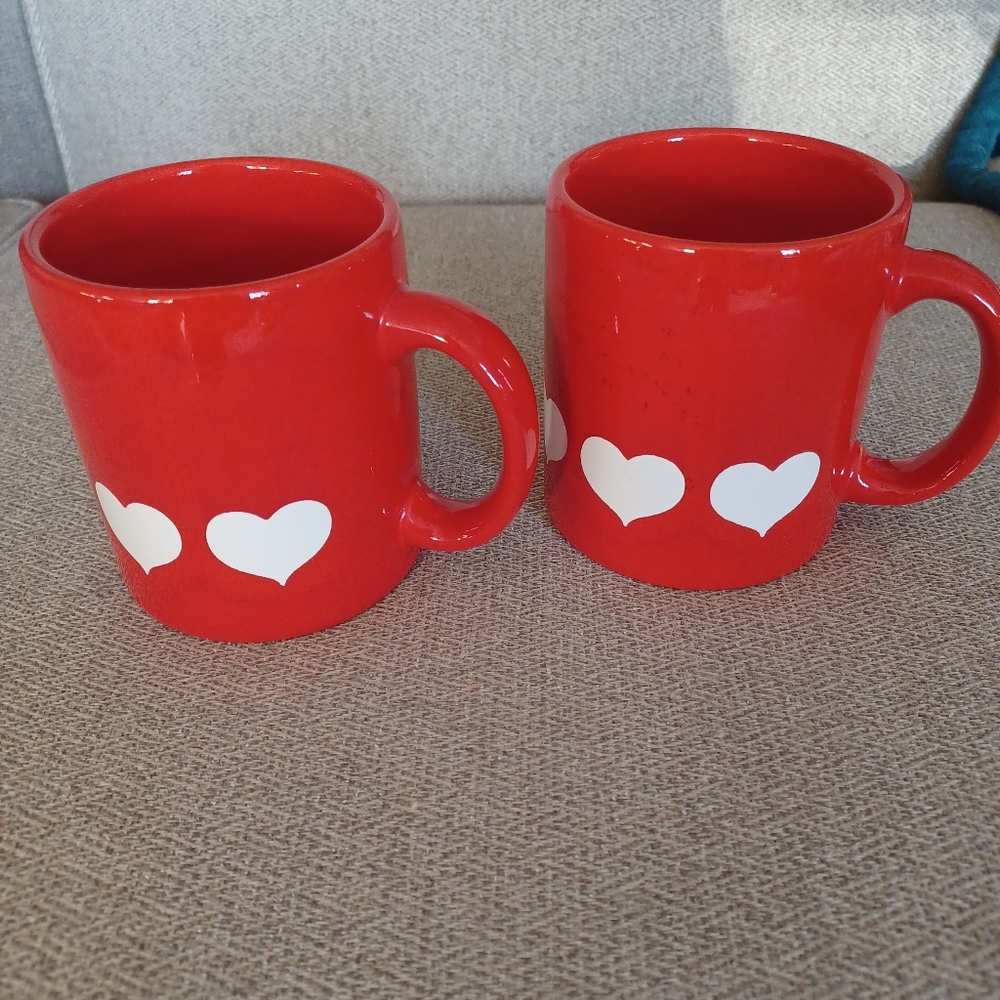 Vintage, Waechtersbach, W. Germany, Heart Mugs